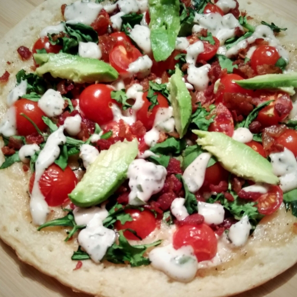 BLAT Pizza with Basil Mayo