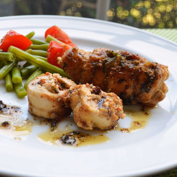 Goat Cheese and Sun-Dried Tomato Stuffed Chicken Thighs with Sage Brown Butter S