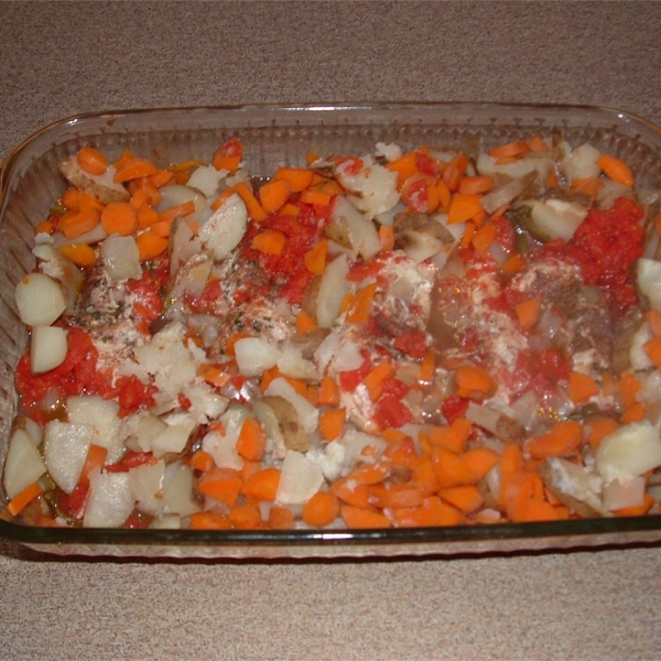 Veggie Oven Chicken