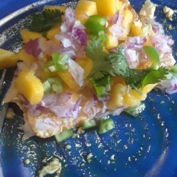 Curry Salmon with Mango