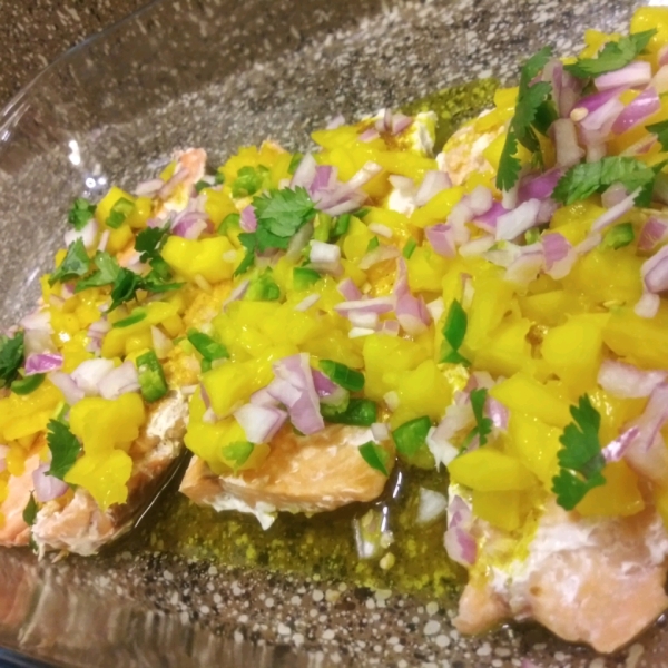 Curry Salmon with Mango