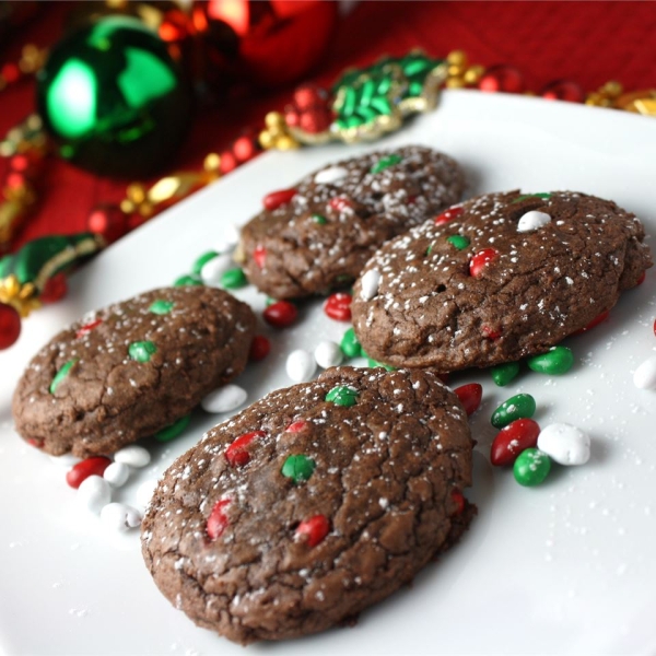 Chocolate Chocolate Chip Cake Cookies