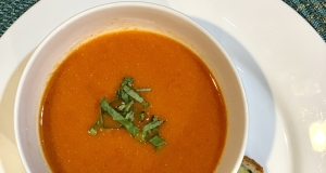 Fresh Tomato Soup with Crispy Cheese Toast