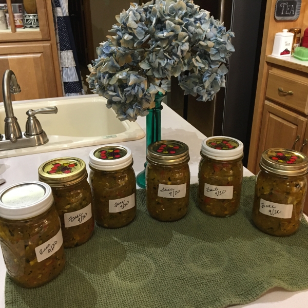 Zucchini Relish with Sweet Peppers