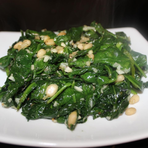 Spinach and Pine Nuts