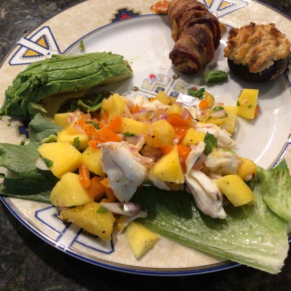 Crab & Avocado Salad with Fruit Salsa