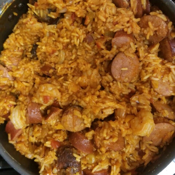 Shrimp, Sausage, and Fish Jambalaya