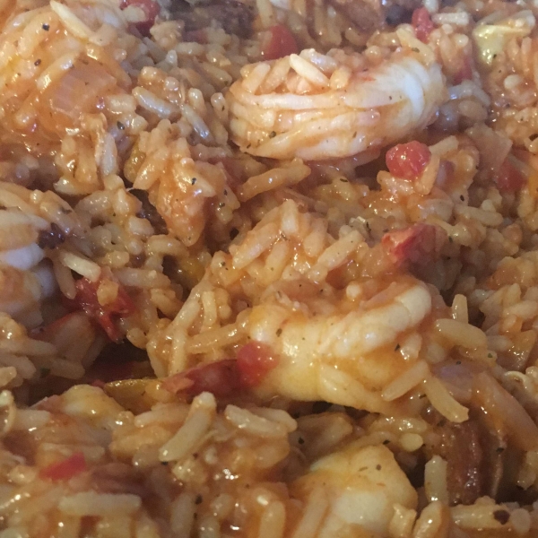 Shrimp, Sausage, and Fish Jambalaya