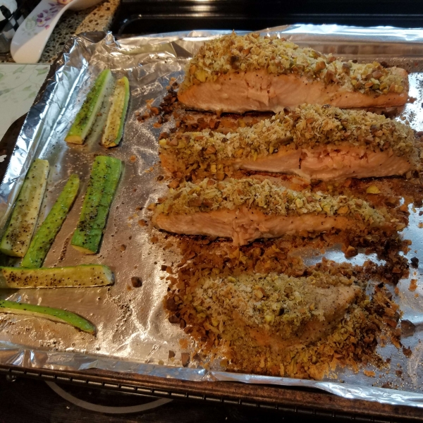 Oven-Roasted Pistachio-Crusted Salmon