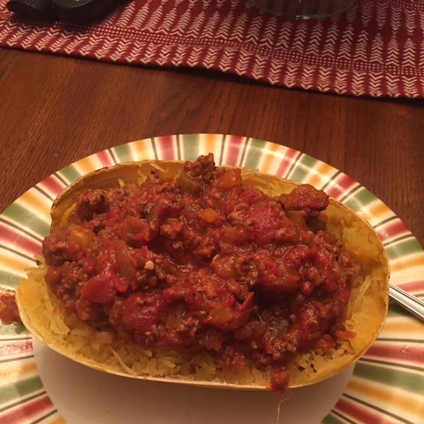 Spaghetti Squash with Paleo Meat Sauce