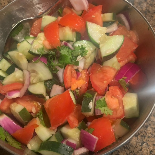 Cucumber, Tomato, and Red Onion Salad