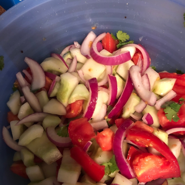 Cucumber, Tomato, and Red Onion Salad