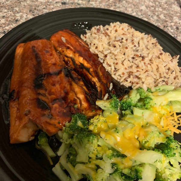 Salmon with Brown Sugar and Bourbon Glaze