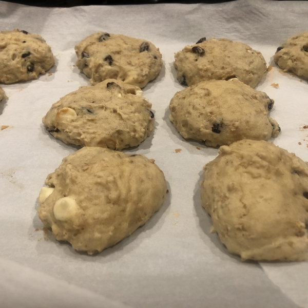 Coconut Ginger Oatmeal Raisin Cookies