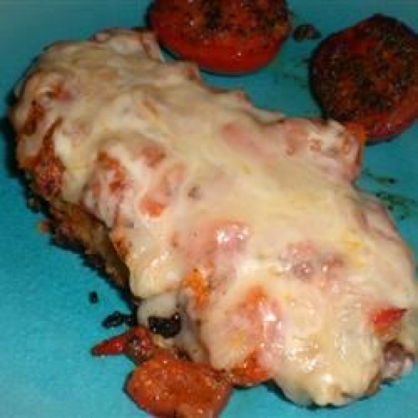 Crispy Italian Chicken Topped with Mozzarella