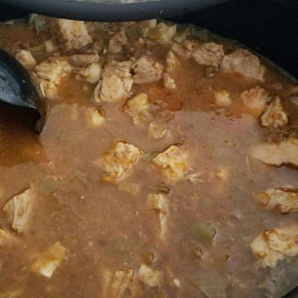 Slow Cooker Posole with Pork and Chicken