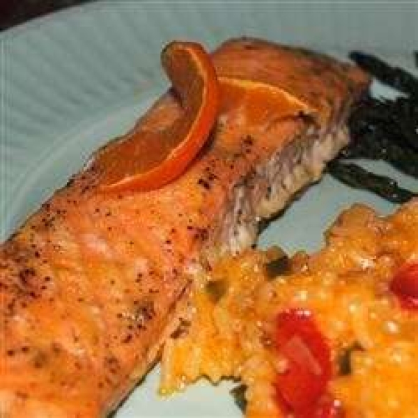 Roasted Salmon with Orange-Ginger Glaze