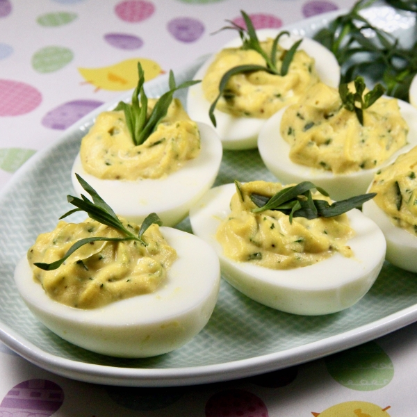 Tarragon-Honey Mustard Deviled Eggs
