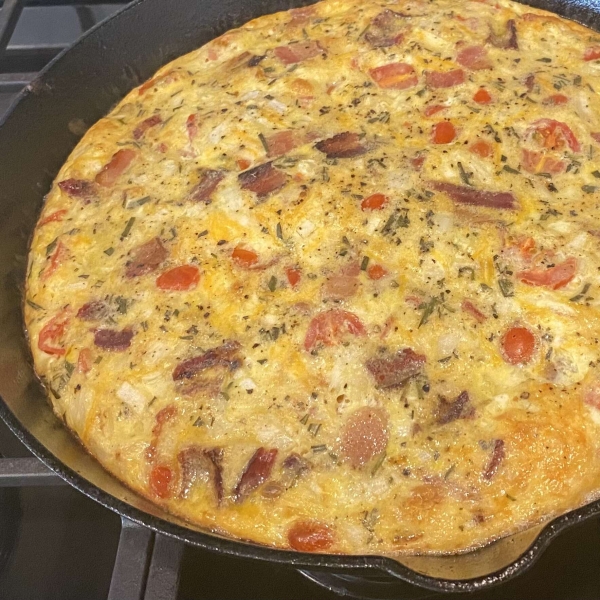 Rosemary, Bacon, and Tomato Frittata