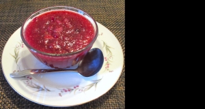 Cranberry Sauce with Orange Juice, Honey, and Pears