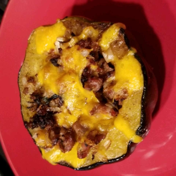 Sausage and Beef Stuffed Acorn Squash