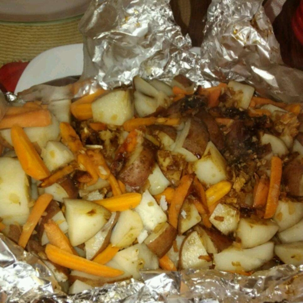 Campfire Potatoes and Carrots