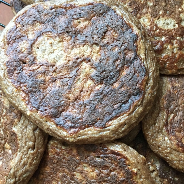 Banana Chocolate Chip Oatmeal Protein Pancakes