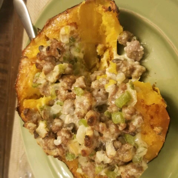 Sausage-Stuffed Acorn Squash