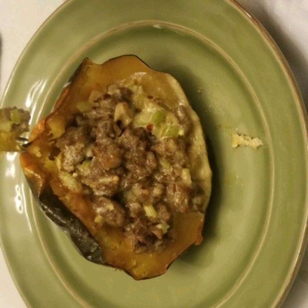 Sausage-Stuffed Acorn Squash