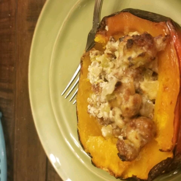 Sausage-Stuffed Acorn Squash