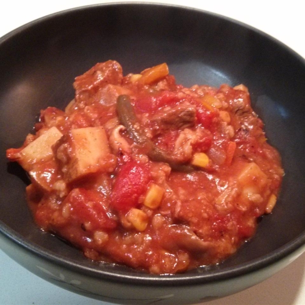 Slow Cooker Fresh Vegetable-Beef-Barley Soup