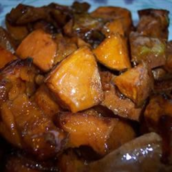 Onion Roasted Sweet Potatoes