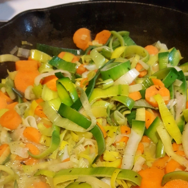 Sauteed Carrots and Leeks