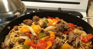 Linguine with Peppers and Sausage