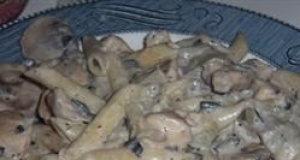 Chicken And Artichoke Penne With A White Sauce