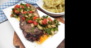 Argentinian Steak with Red Chimichurri
