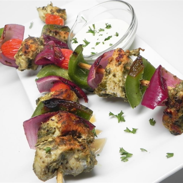 Pesto Chicken Kabobs