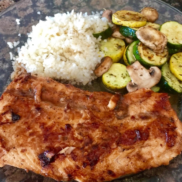 Spicy-Sweet Glazed Salmon