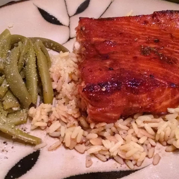 Spicy-Sweet Glazed Salmon