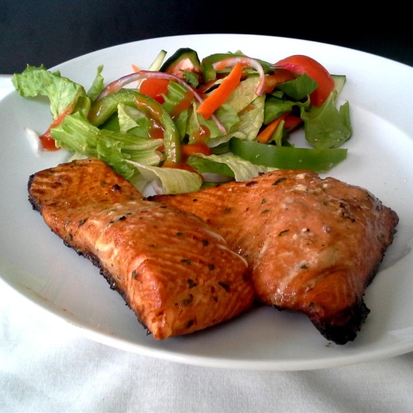 Spicy-Sweet Glazed Salmon