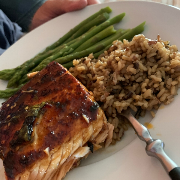 Spicy-Sweet Glazed Salmon