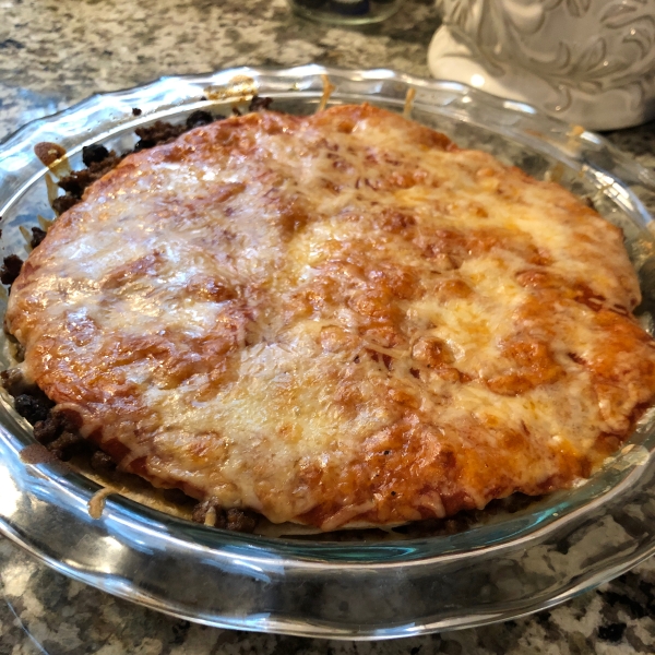 Spicy Beef and Bean Enchilada Pie