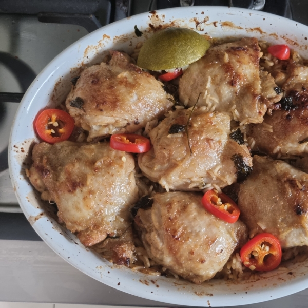 One-Pot Cilantro Lime Chicken Thighs and Rice