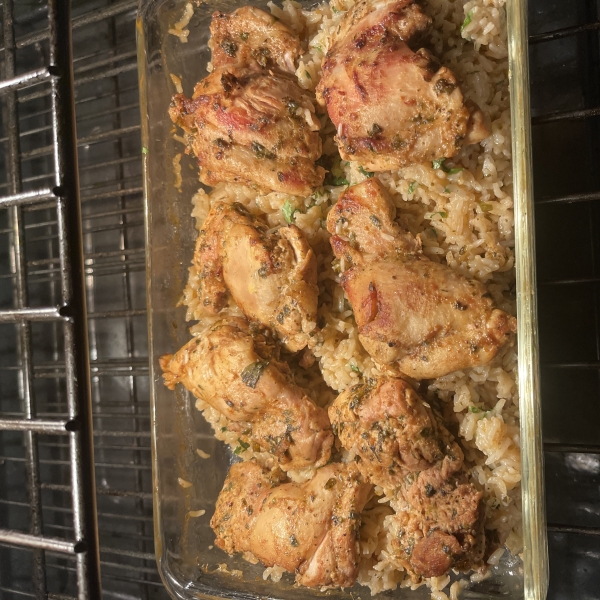 One-Pot Cilantro Lime Chicken Thighs and Rice