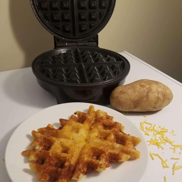 Crispy, Cheesy Potato Waffles