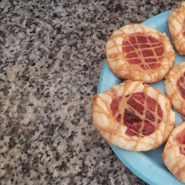 Peanut Butter and Jelly Thumbprint Shortbread Cookies