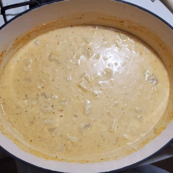 Potato Soup with Fish and Cheese