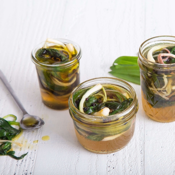 Honey-Vinegar Preserved Ramps