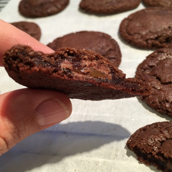 Caramel Filled Chocolate Cookies