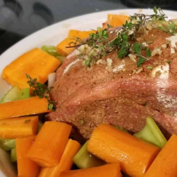 Rubbed Prime Rib with Chili and Mustard